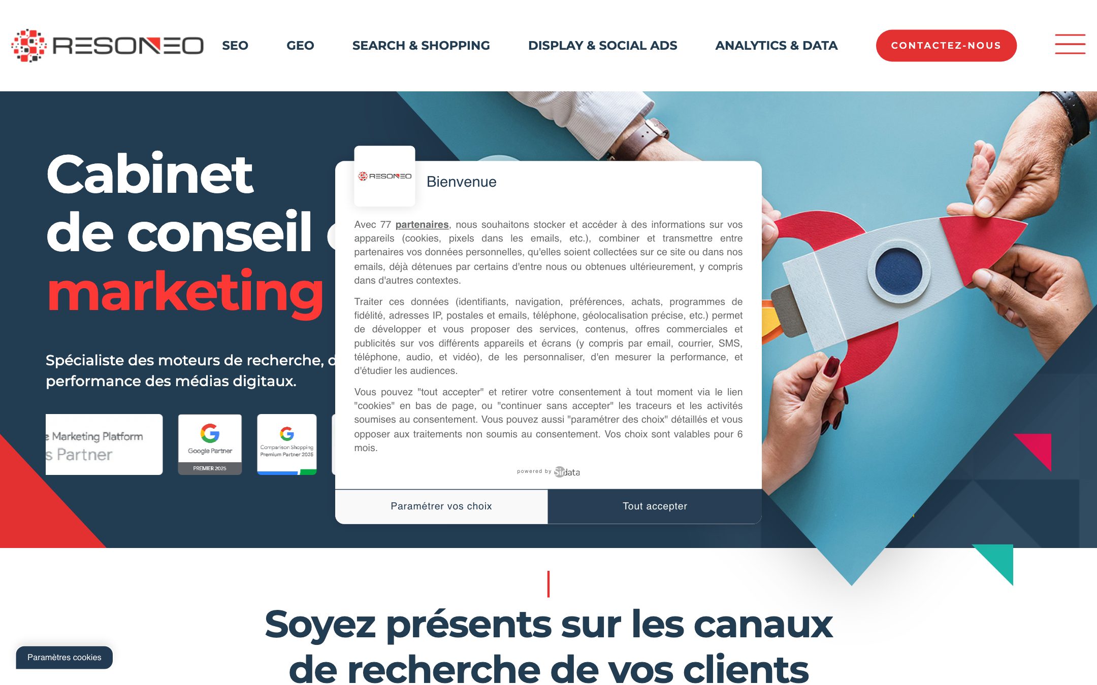 Site de RESONEO — capture d'écran